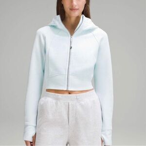 Lululemon Scuba Full-Zip Cropped Hoodie Sheer Blue 2 XS Small